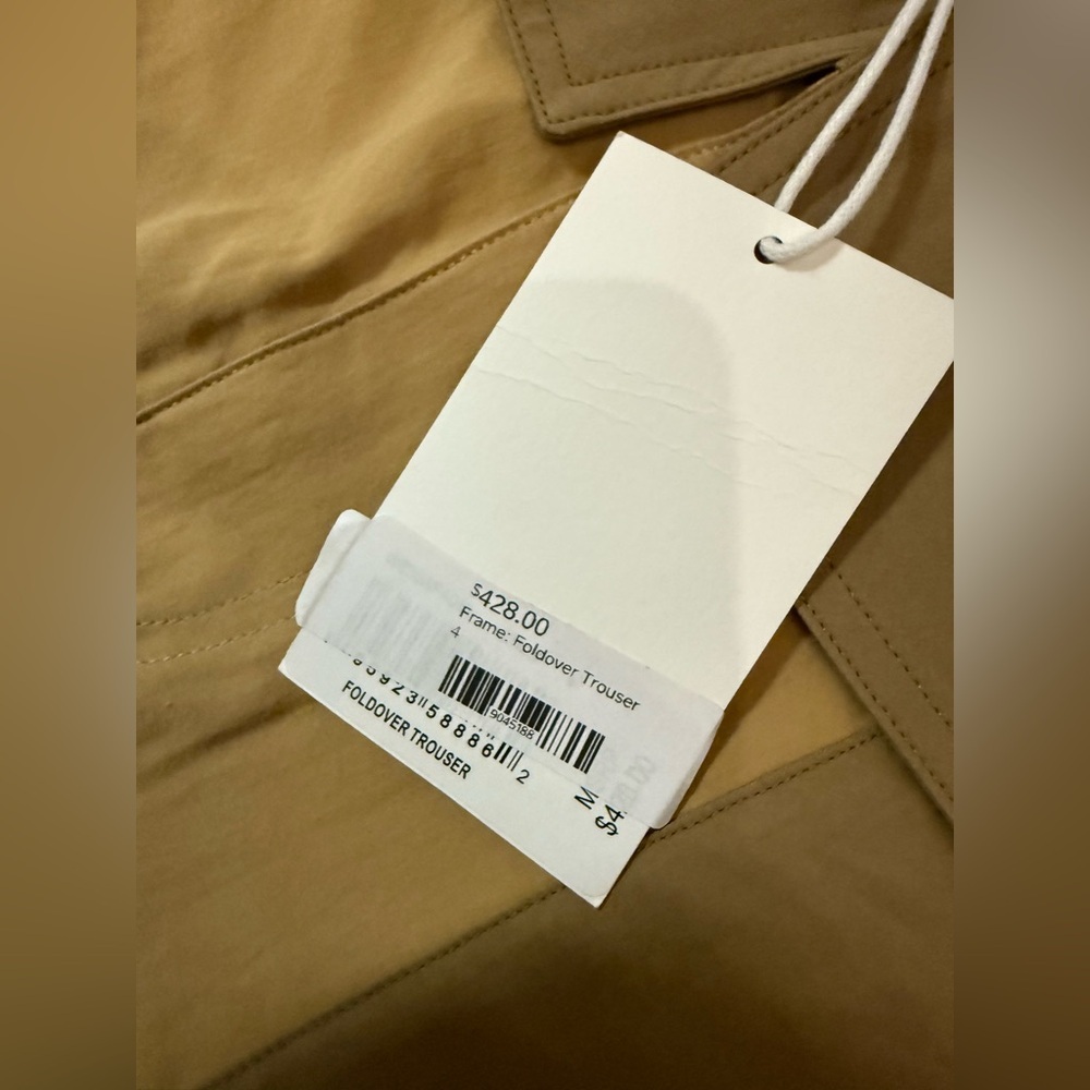 NWT FRAME Foldover Trouser Size 4 in Color Light/… - image 10